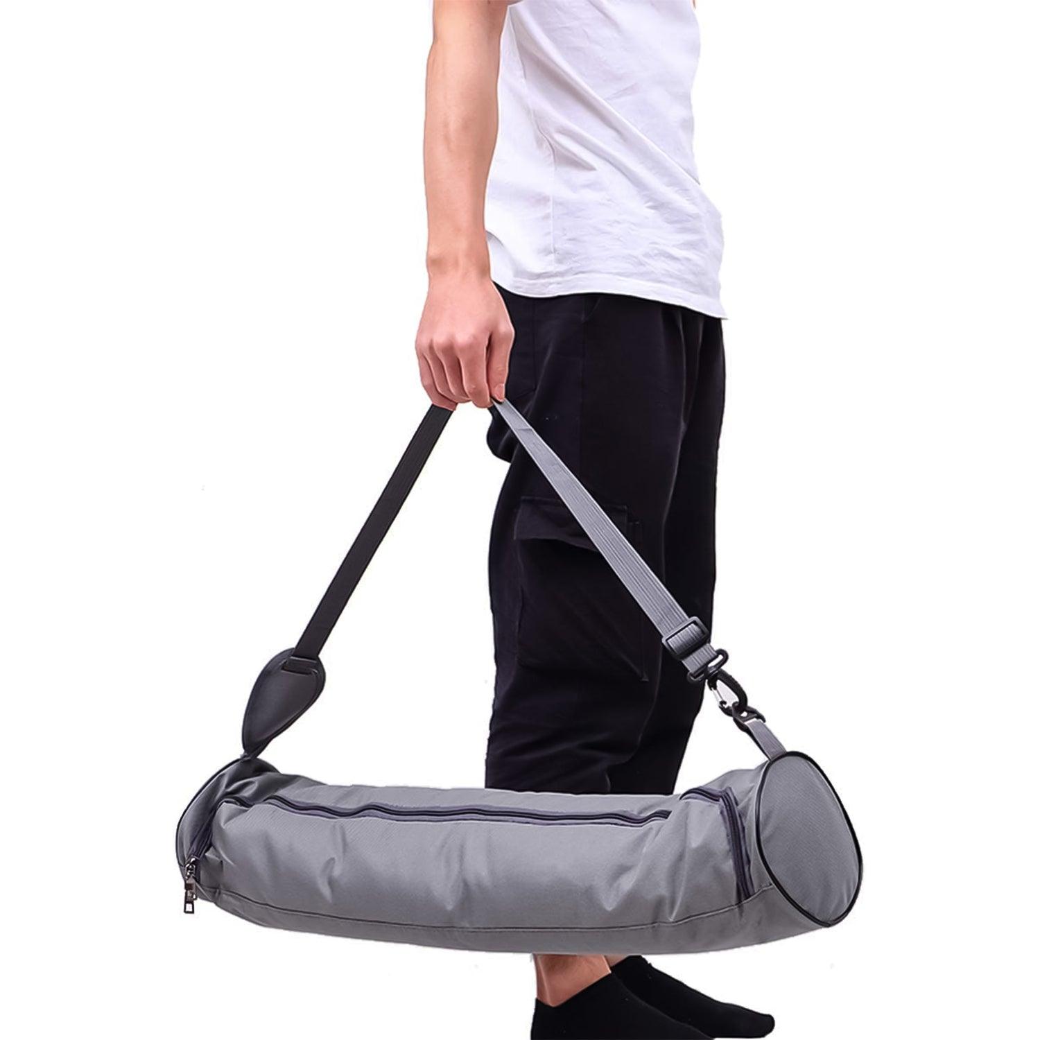 Fermetures éclair en métal sur le sac de yoga