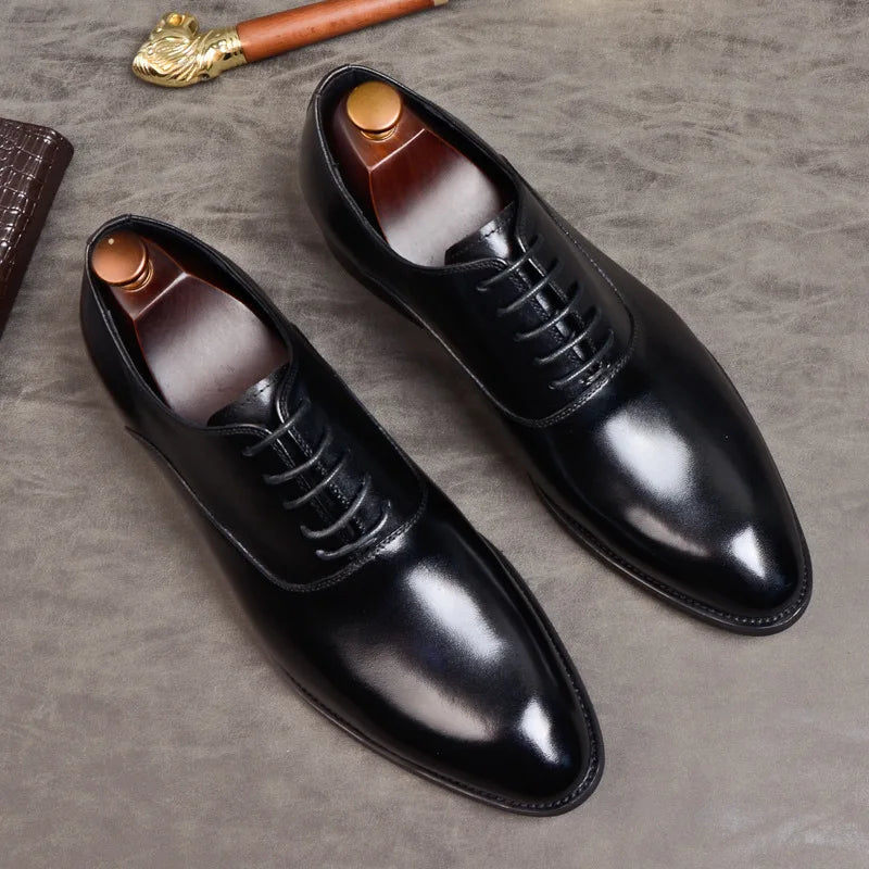 Chaussures Oxford avec couture fine et design raffiné