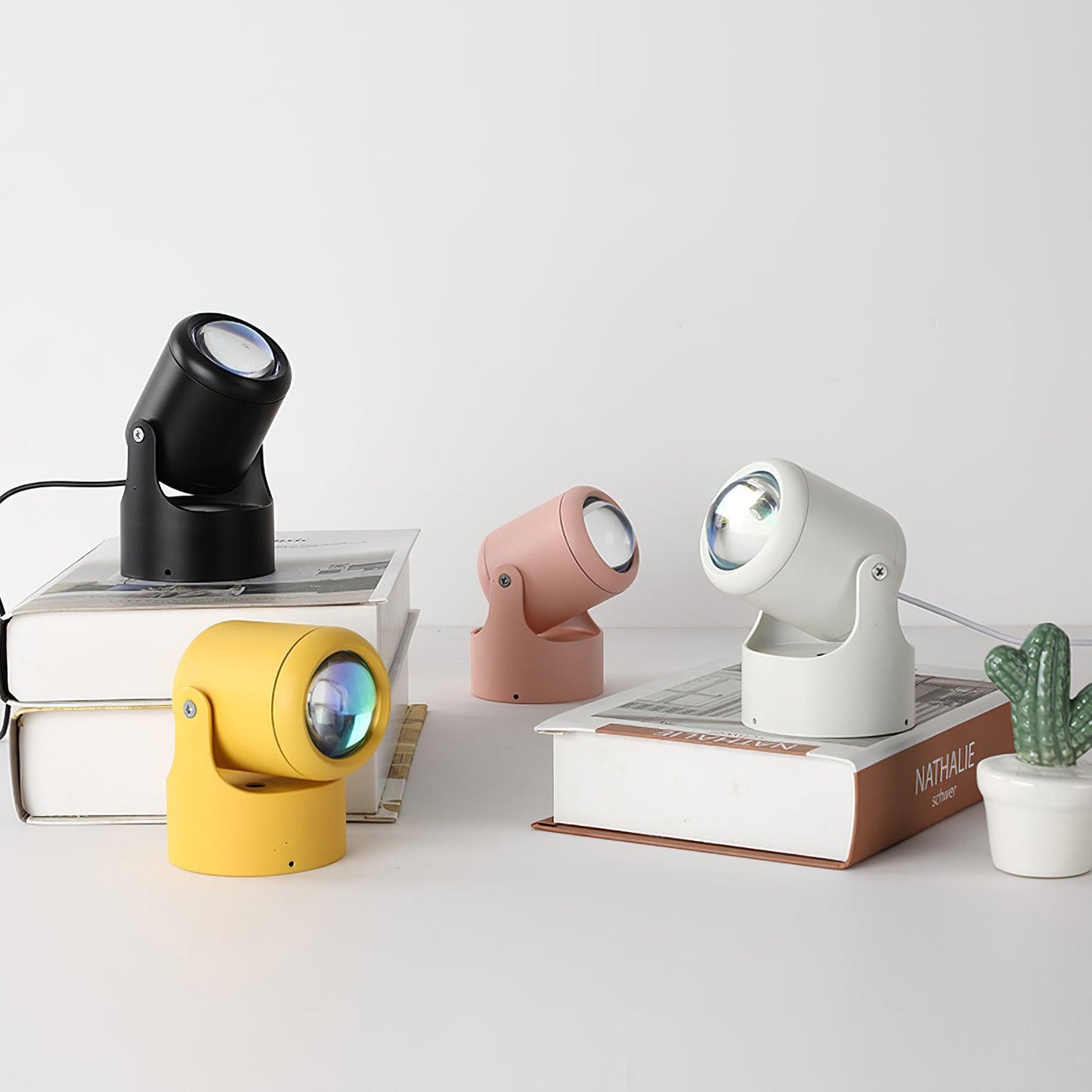 Lampe compacte avec connexion USB visible