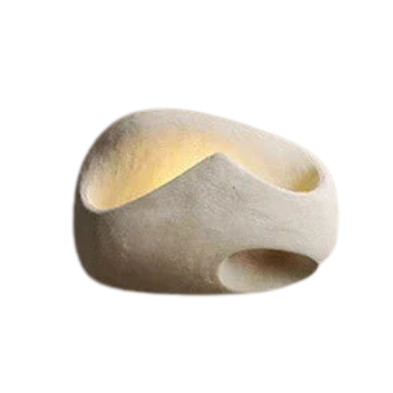 Texture asymétrique de l'applique en ciment blanc