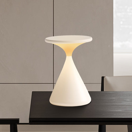 Lampe LED en sablier, lumière blanche chaude