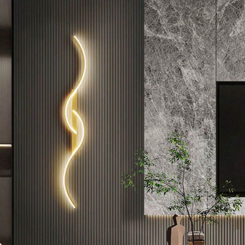 Vue rapprochée d'une applique LED en aluminium