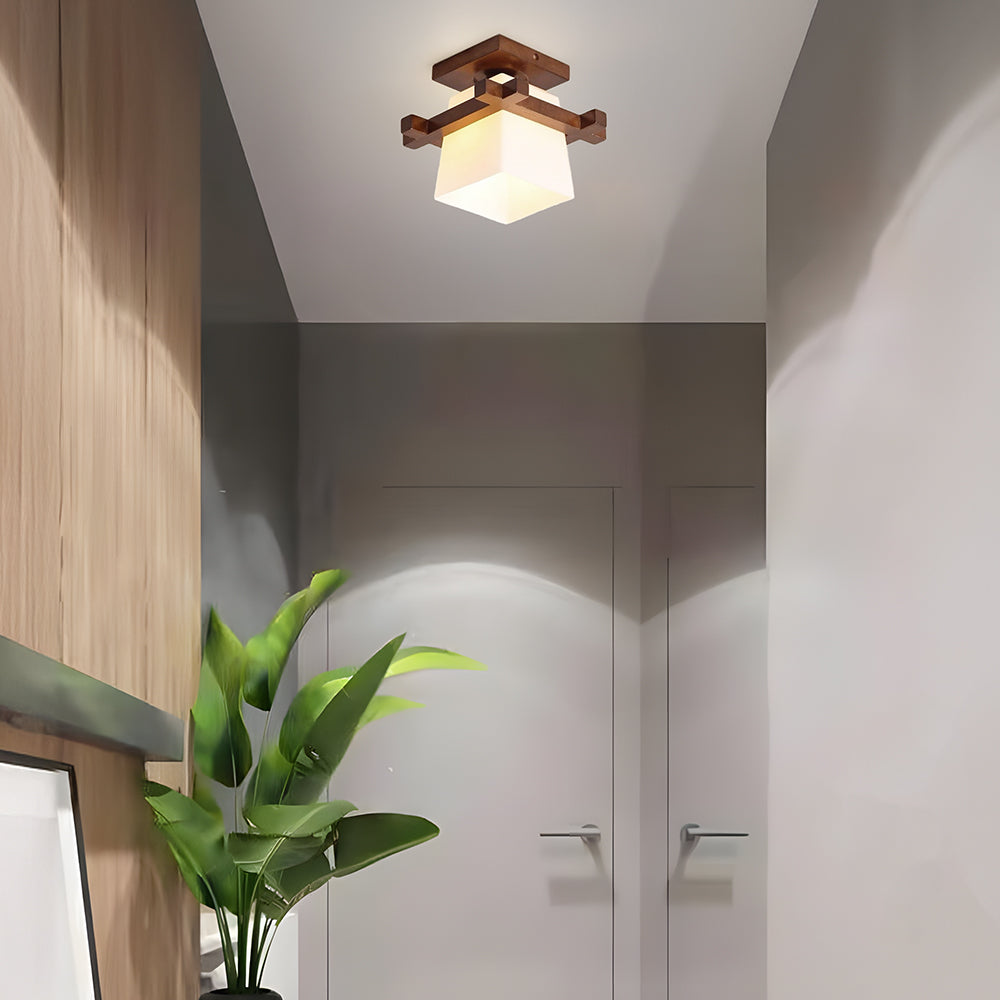 Détail de la fixation du plafonnier minimaliste