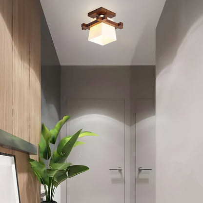 Détail de la fixation du plafonnier minimaliste