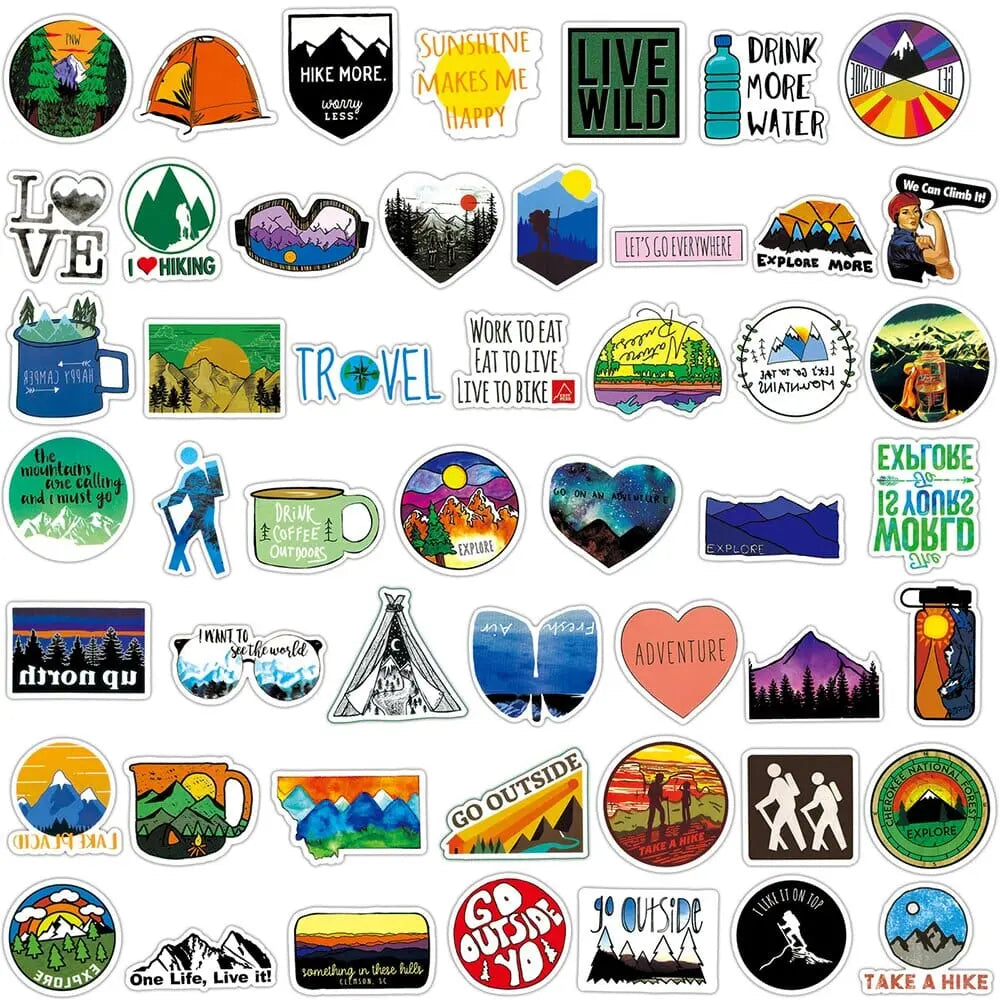 Pack de 100 autocollants colorés pour valise en PVC