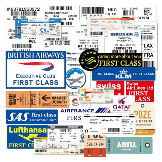 Lot de 30 autocollants de voyage, parfaits pour personnaliser valises