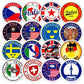 Stickers de voyage en PVC avec motifs divers