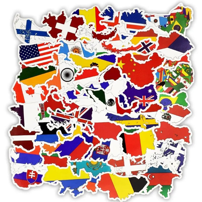 Autocollants en PVC illustrant des destinations touristiques