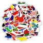 Stickers de pays variés pour personnalisation de valises