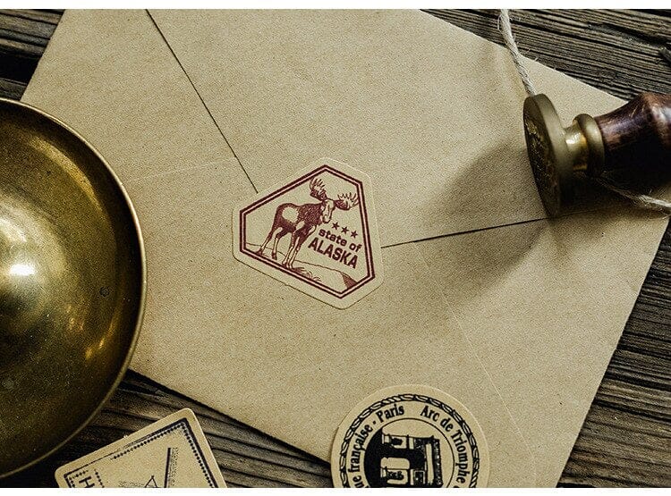 Pack de stickers vintage pour valise, motifs variés