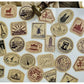 Ensemble de stickers papier, tailles de 4 à 5 cm