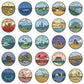 Collection de stickers USA avec motifs variés