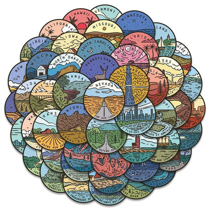 Stickers thème USA, durables et colorés