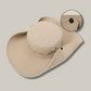 Chapeau safari beige avec large bord protecteur