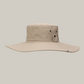 Vue latérale du chapeau safari beige résistant