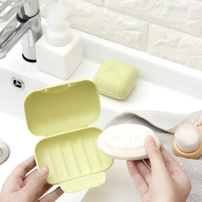Grande boîte à savon verte, vue de dessus, plastique compact