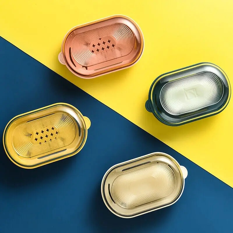 Boîte à savon fermée montrant sa compacité et son design
