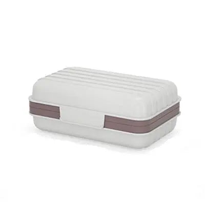 Boîte à savon blanche en polypropylène, design épuré