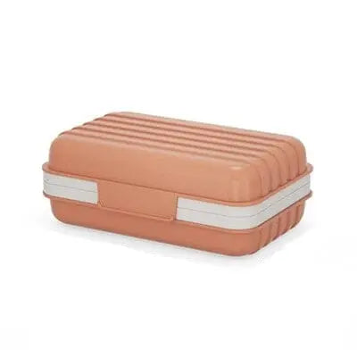 Boîte à savon couleur saumon, idéale pour le transport