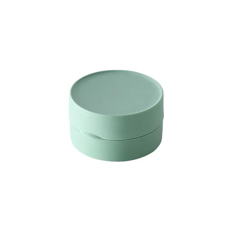 Petite boîte à savon verte avec contours arrondis