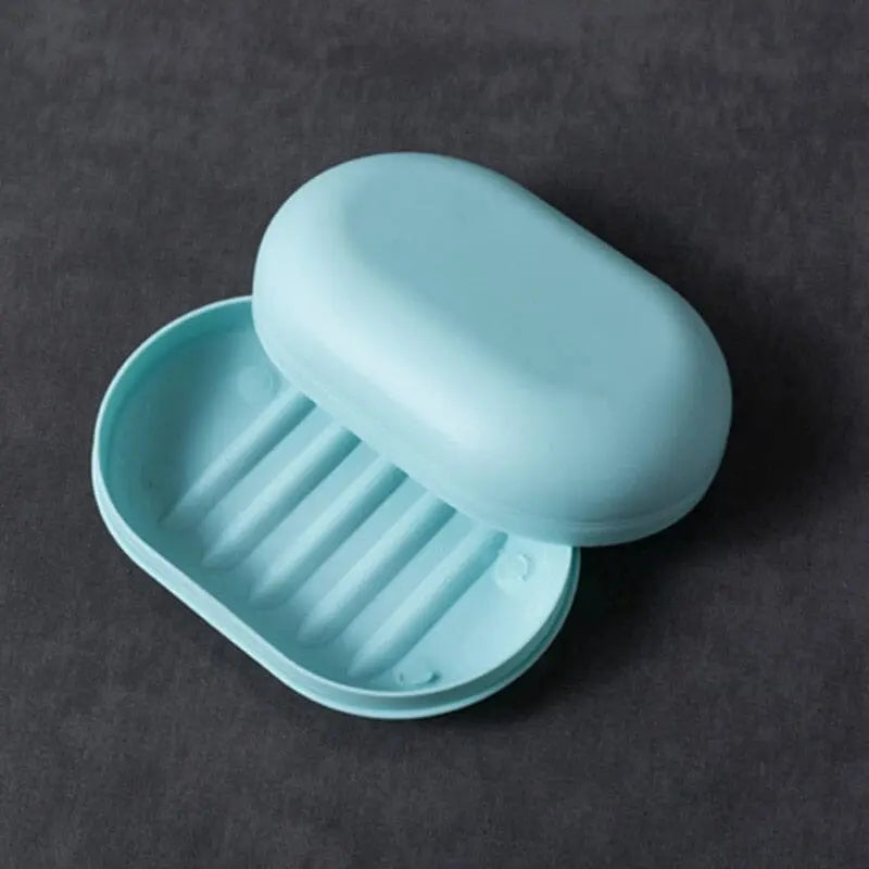 Boîte à savon bleu ciel, idéale pour les déplacements