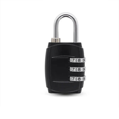 Cadenas noir à code, idéal pour sécuriser une valise