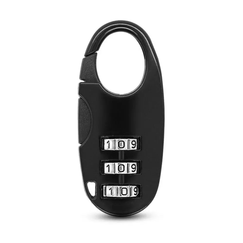 Cadenas noir avec code à trois chiffres