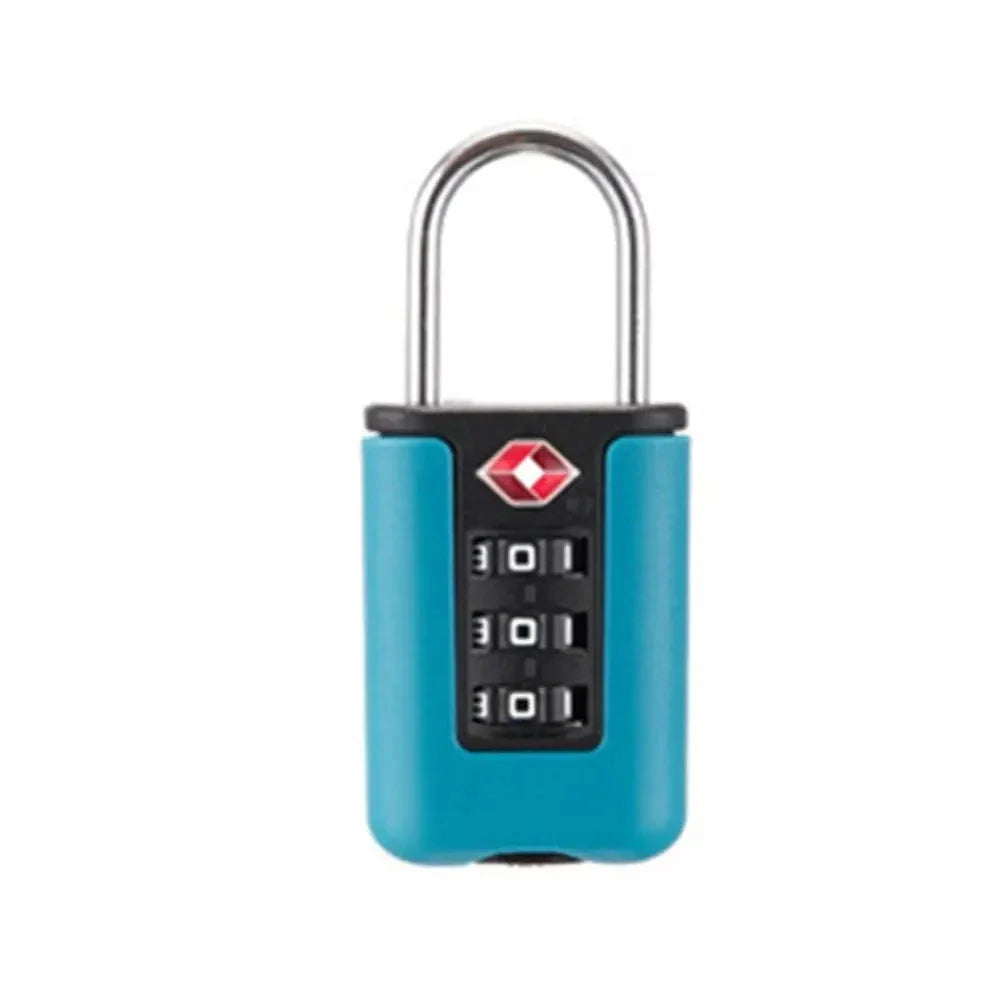 Vue latérale d'un cadenas TSA en métal