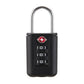 Cadenas TSA noir avec détails en métal