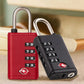 Cadenas TSA noir avec combinaison à 4 chiffres