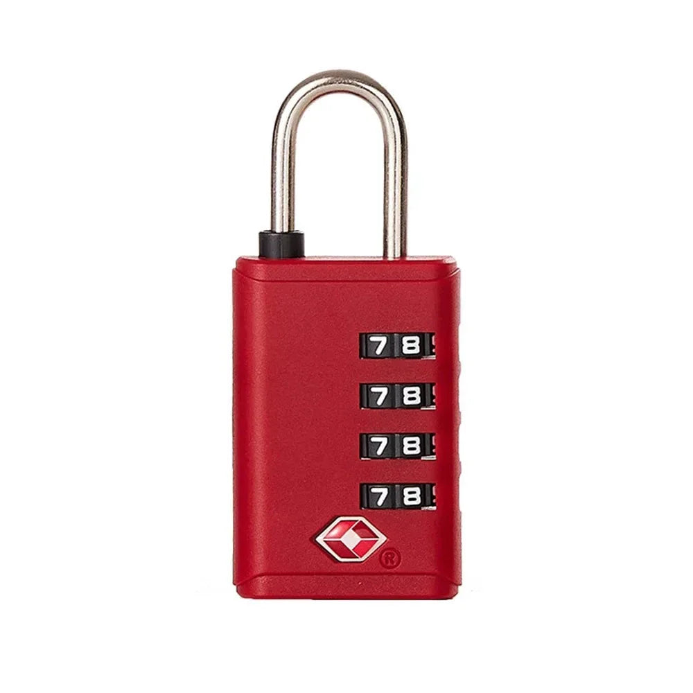 Cadenas TSA rouge vibrant pour valises