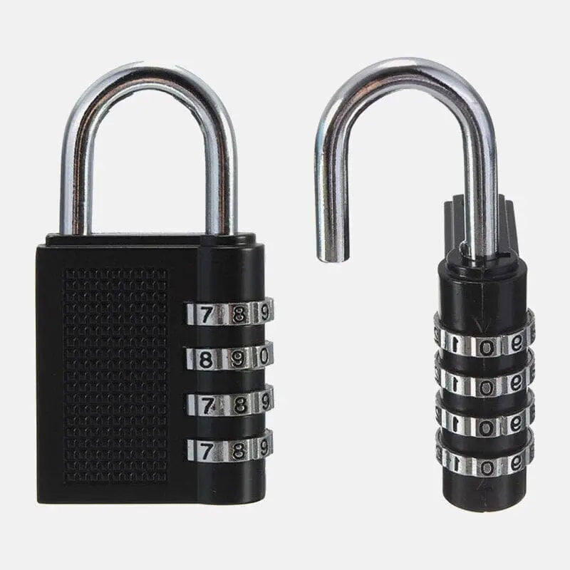 Cadenas de valise robuste avec code réglable, vue latérale