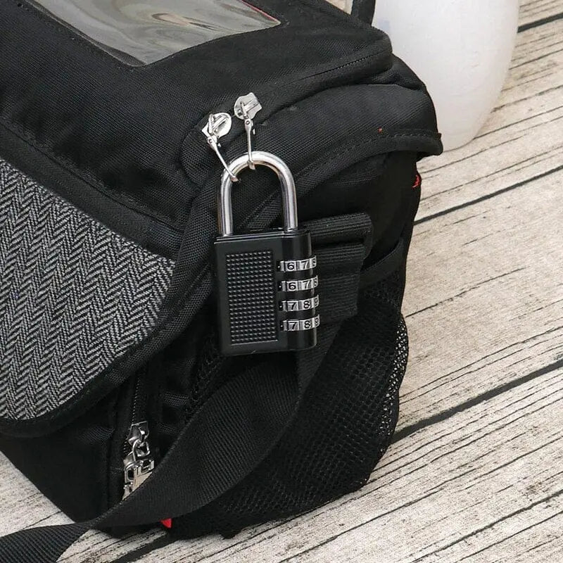 Gros plan sur le mécanisme du cadenas à combinaison