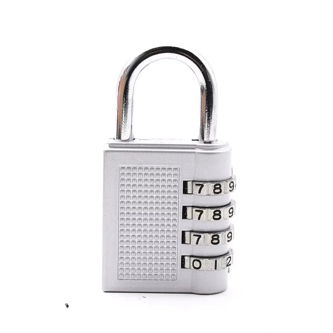 Cadenas gris avec code à 4 chiffres, design élégant