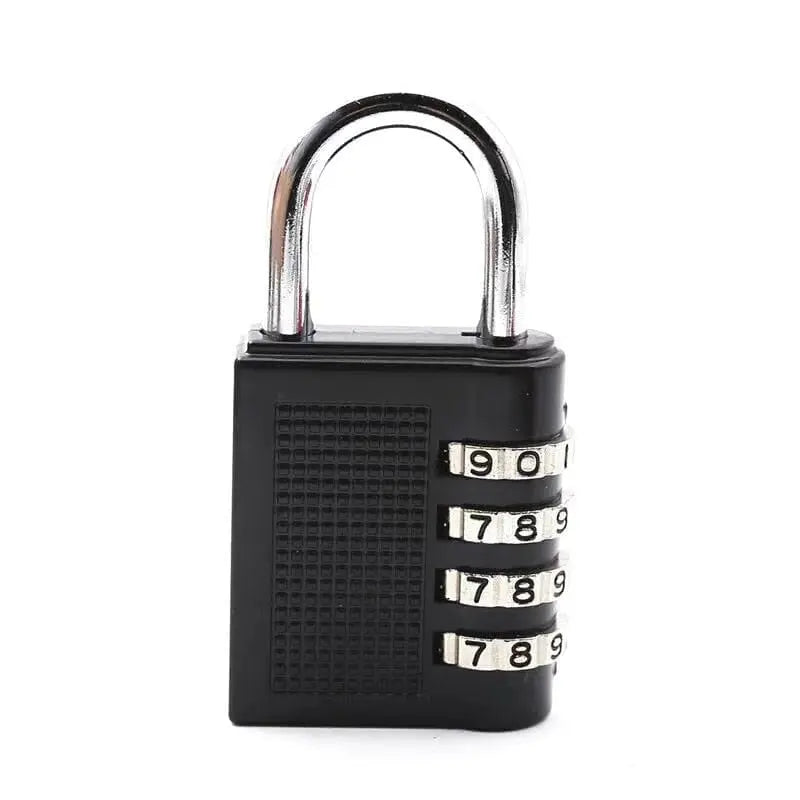 Cadenas noir discret avec combinaison à 4 chiffres