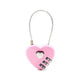 Cadenas rose en forme de cœur pour valise