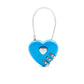 Cadenas turquoise en alliage, forme de cœur