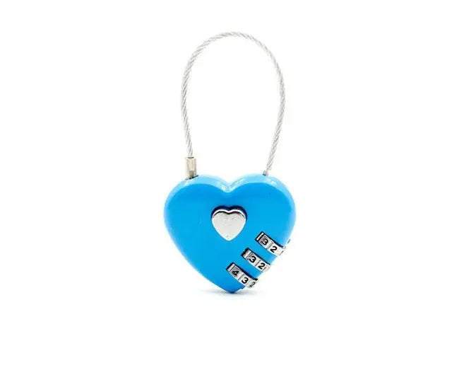 Cadenas turquoise en alliage, forme de cœur
