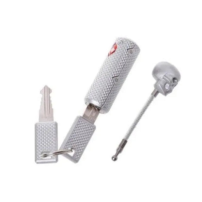 Cadenas TSA gris avec motif tête-de-mort