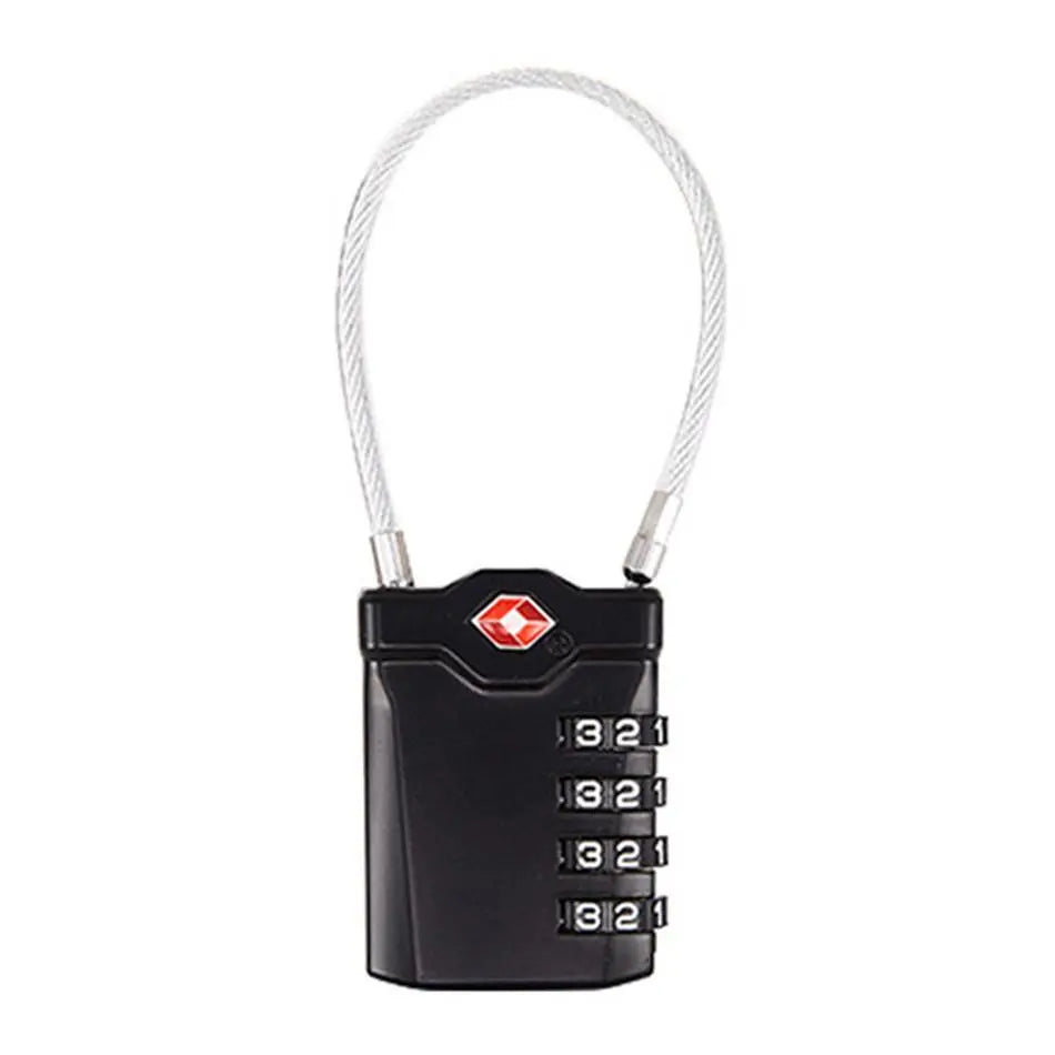 Cadenas TSA noir avec code à quatre chiffres