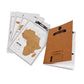 Détail des cartes à gratter représentant les continents
