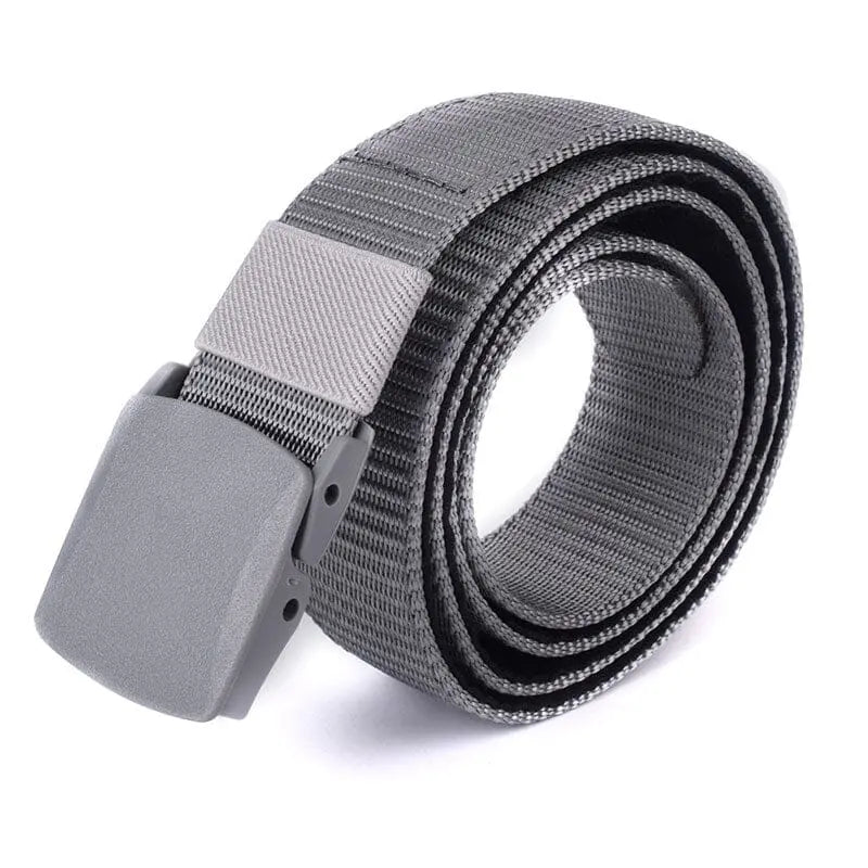 Ceinture de voyage en nylon gris, taille ajustable