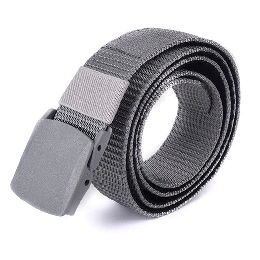 Ceinture de voyage en nylon gris, taille ajustable