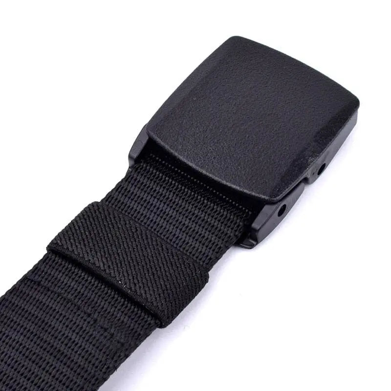 Détail de la texture en nylon de la ceinture antivol