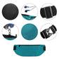 Ceinture de voyage noire avec poche zippée visible