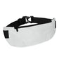 Ceinture blanche avec poche zippée et design minimaliste