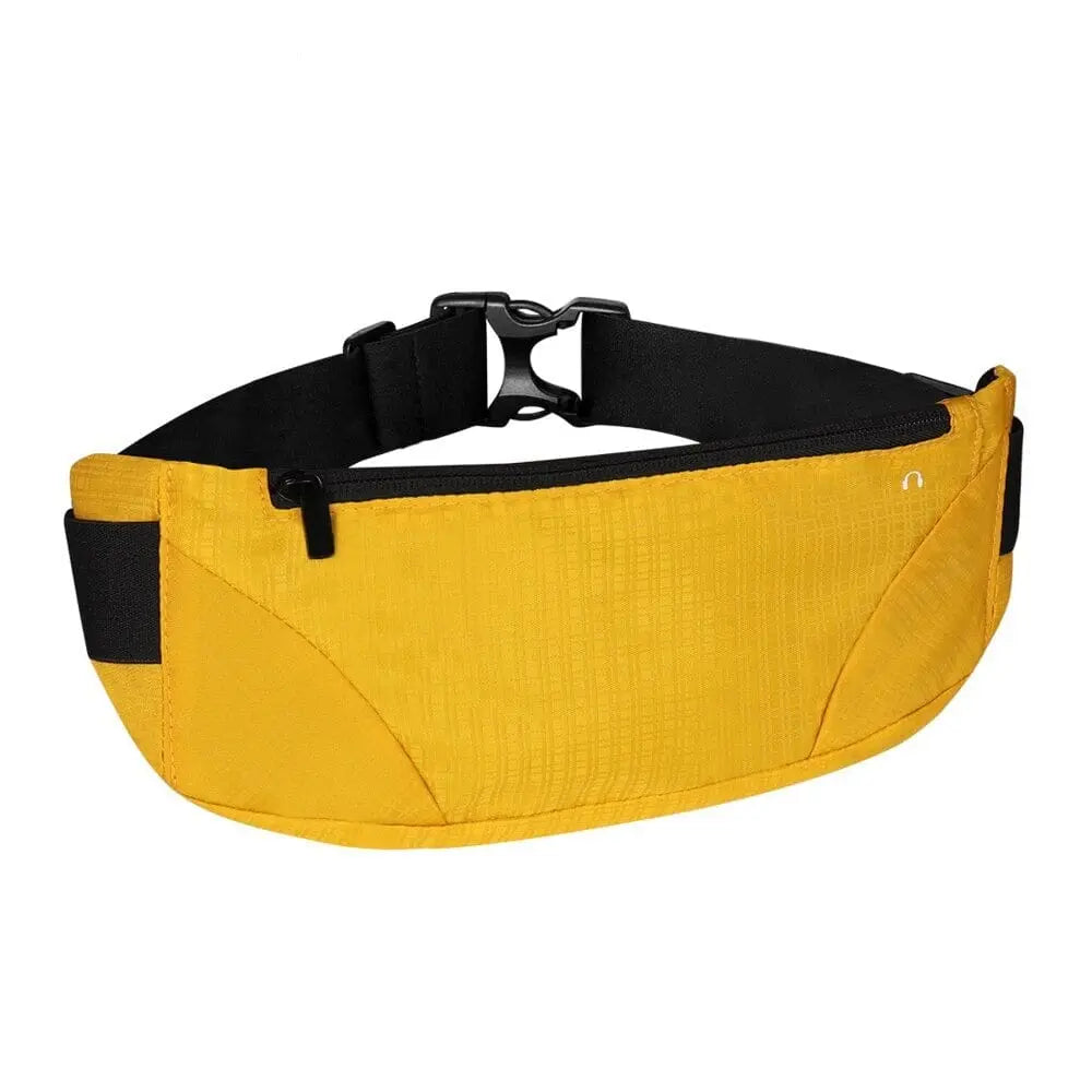 Ceinture jaune avec sangle réglable et poche discrète