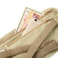 Ceinture de voyage beige avec pochettes zippées visibles