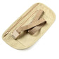 Ceinture de voyage camel avec fermeture à zip discrète