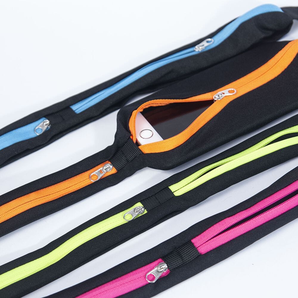 Ceinture de voyage avec poches étanches visibles